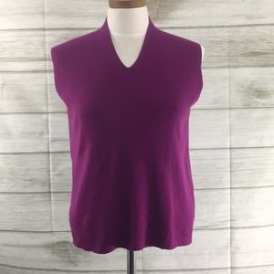 Eileen Fisher | Magenta Merino Wool Knit Tank